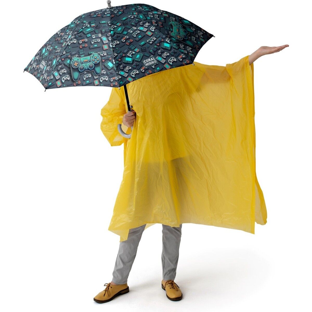 Coral High Kids Nefti Gamer Desenli Çocuk Şemsiyesi 12678