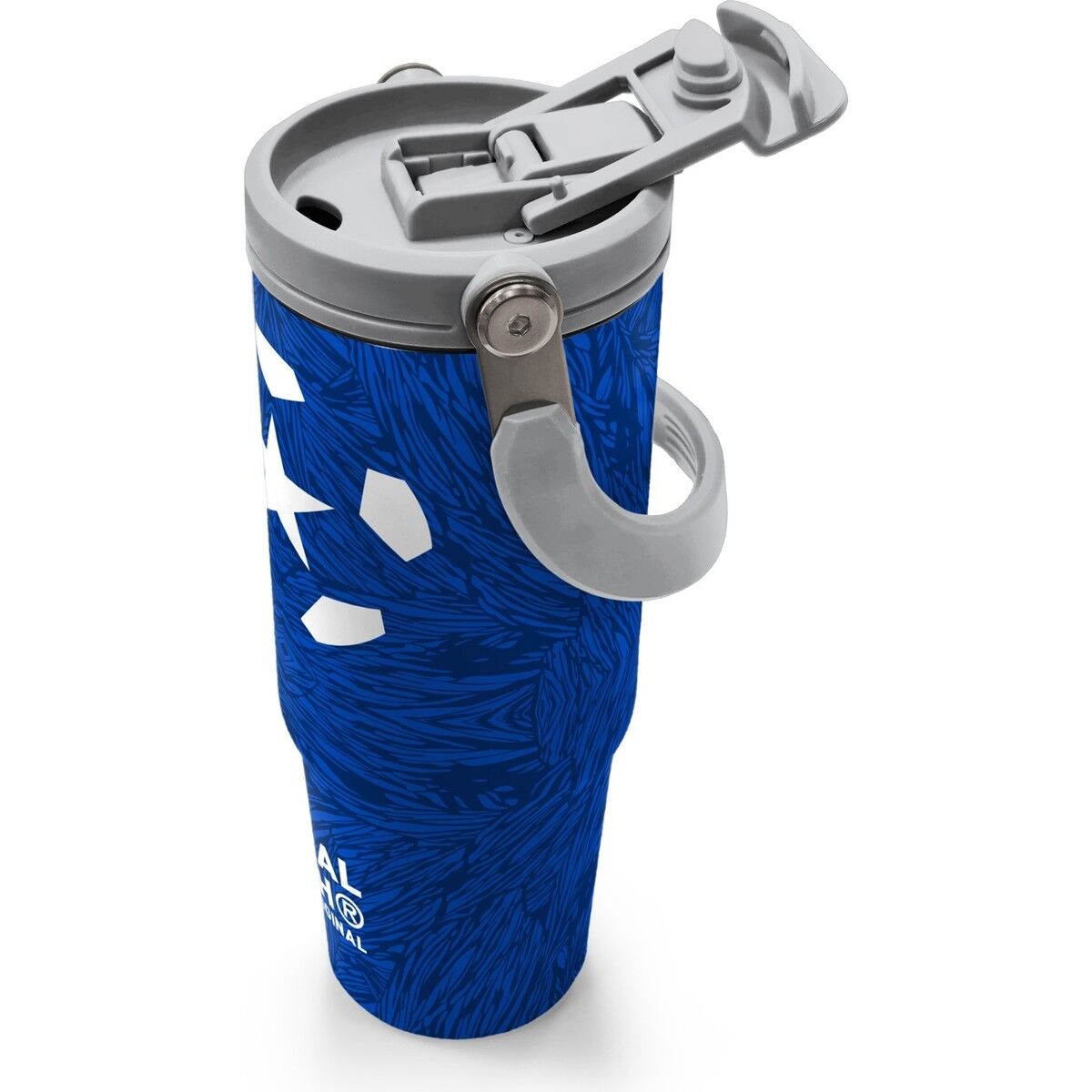 Coral High Lacivert Saks Futbol Desenli Pipetli ve Direkt Içim Çelik Termos 900 ml 38721