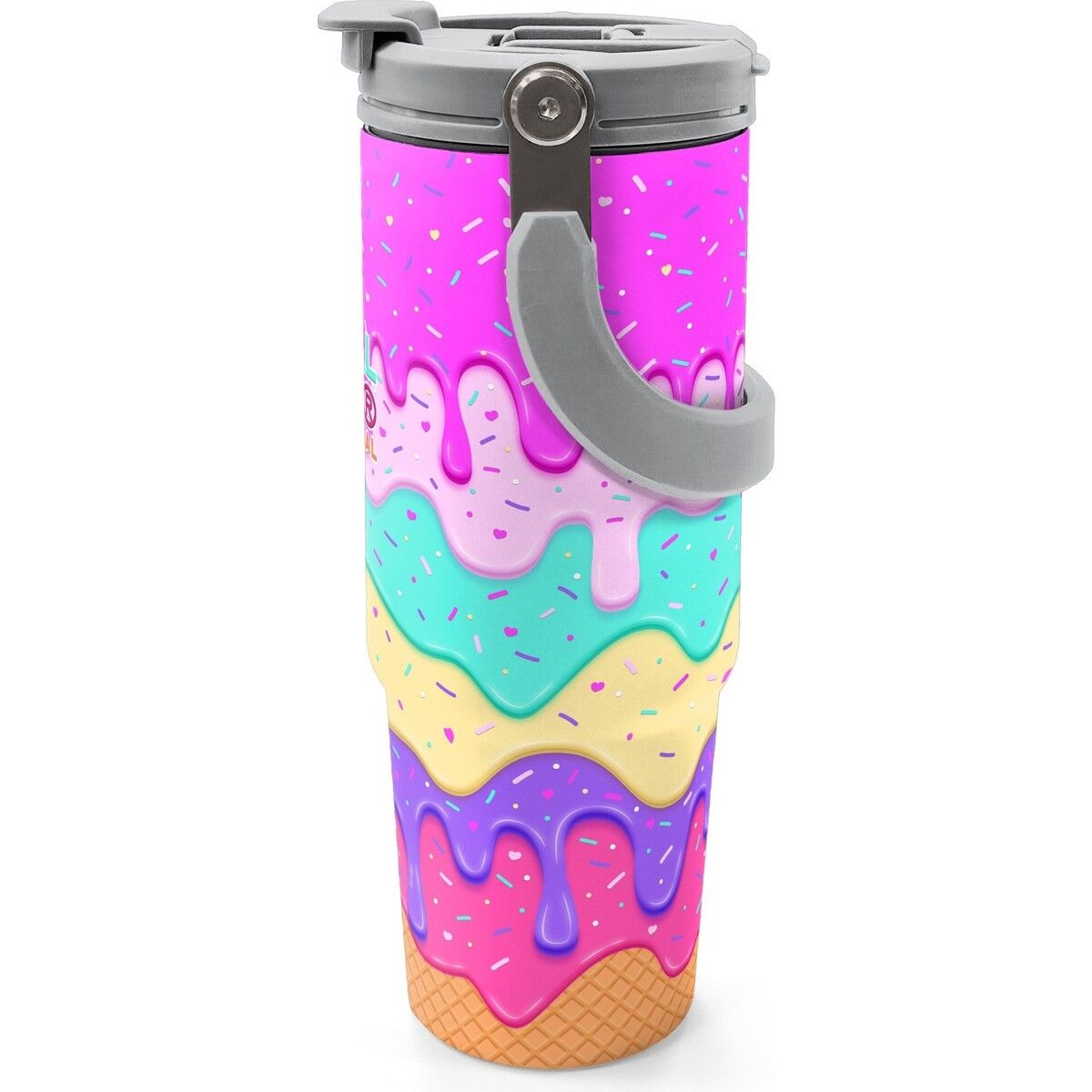 Coral High Dondurma Desenli Pipetli ve Direkt Içim Çelik Termos 900 ml 38741