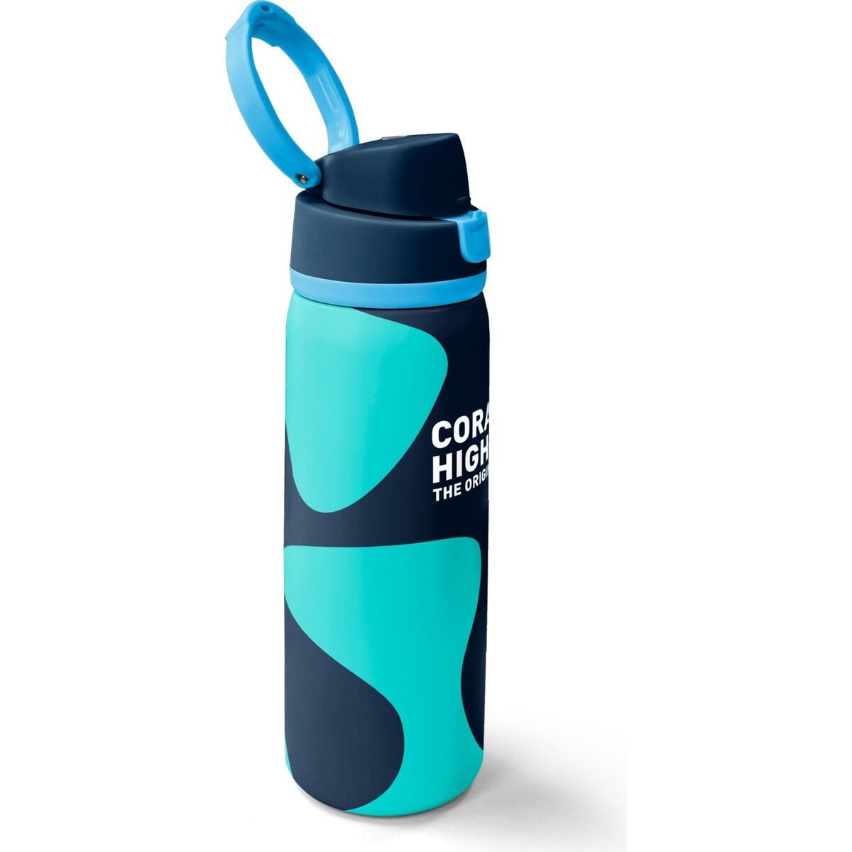 Coral High Lacivert Turkuaz Desenli Pipetli ve Direkt Içim Çelik Termos 800 ml 38546