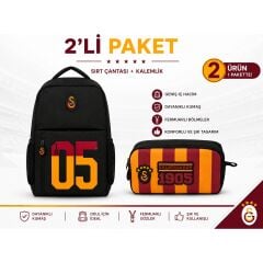 Lisanslı 3 Bölmeli Sırt Çantası 1905 Baskılı 26505+ Kalem Kutusu 26928