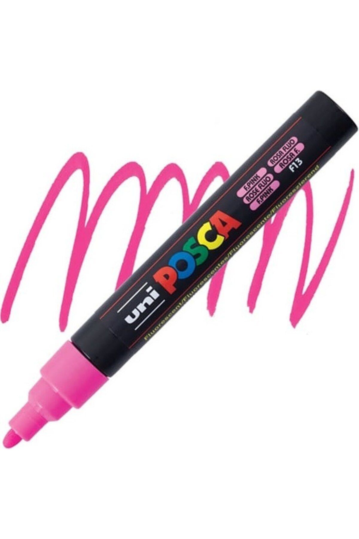 Uni-Ball Posca 1.8-2.5 Su Bazlı Poster Markörü F.Pembe N Pc-5M