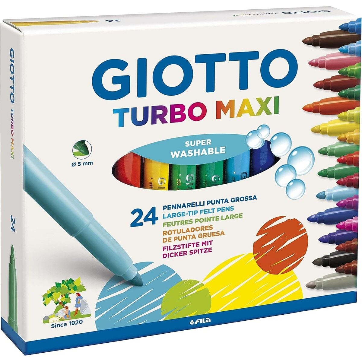 Giotto Keçeli Boya Kalemi Turbo Maxi 24 Renk 455000