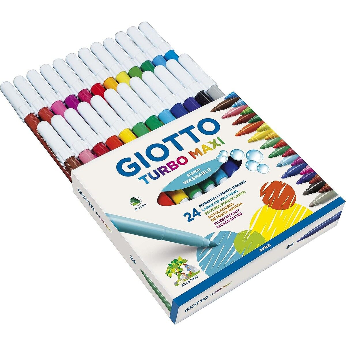 Giotto Keçeli Boya Kalemi Turbo Maxi 24 Renk 455000