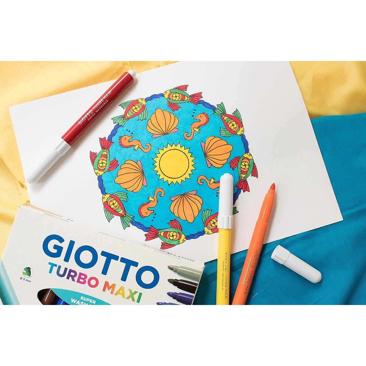 Giotto Keçeli Boya Kalemi Turbo Maxi 24 Renk 455000