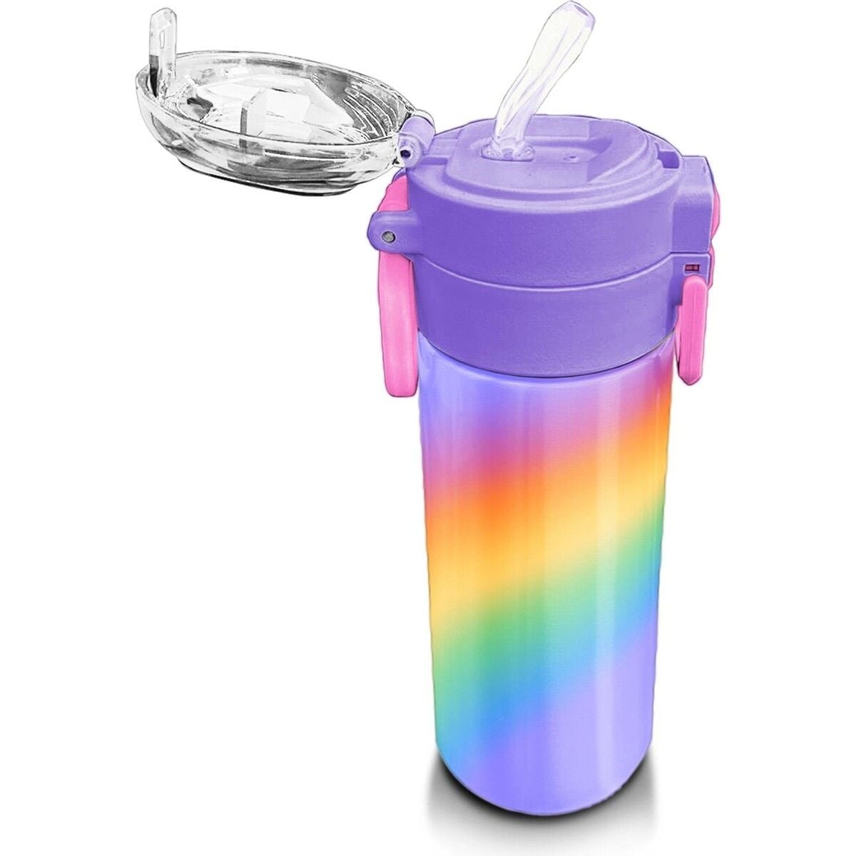 Coral High Kids Renk Geçişli Desenli Pipetli ve Direkt Içim Çelik Termos 500 ml 31863