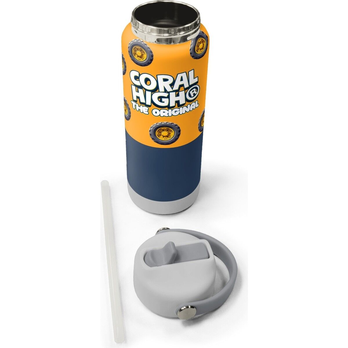 Coral High Truck Desenli Katlanır Ağızlıklı Çelik Termos 650 ml 38343