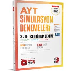 2025 AYT Eşit Ağırlık 3 lü Simülasyon Deneme 3D Yayınları