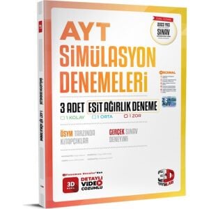 2025 AYT Eşit Ağırlık 3 lü Simülasyon Deneme 3D Yayınları
