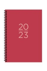 Keskin 17x24 Spiralli Günlük Ajanda Kırmızı
