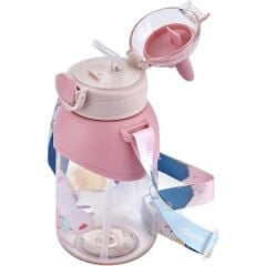 Vagonlife Pipetli Su Matarası 650 Ml Asortili Pembe