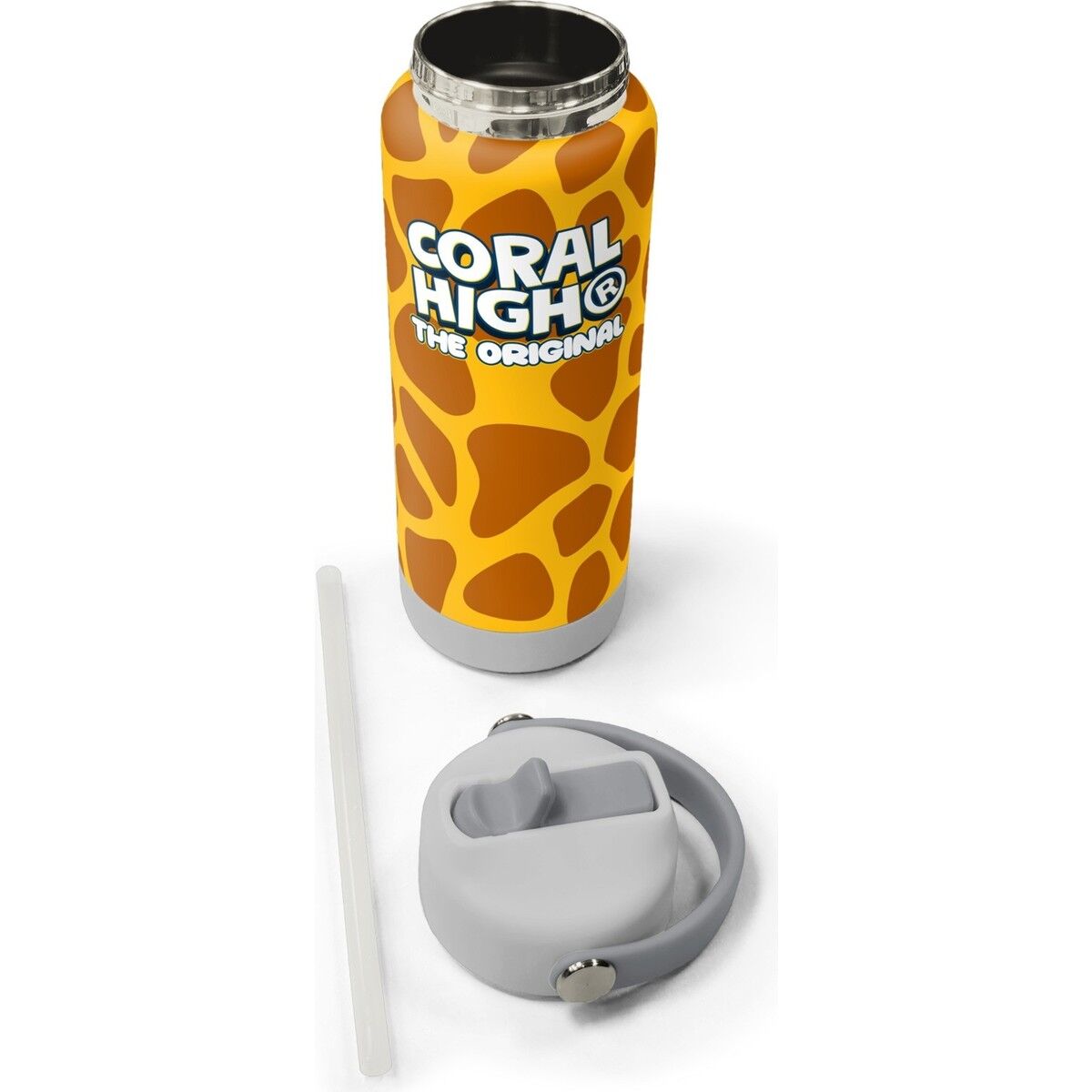 Coral High Zürafa Desenli Katlanır Ağızlıklı Çelik Termos 650 ml 38344