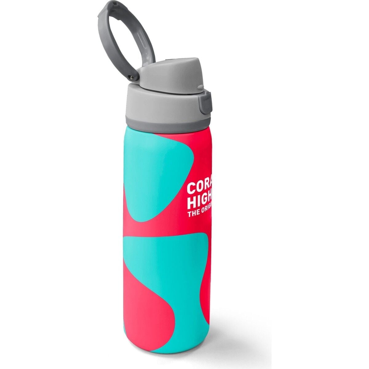 Coral High Neon Mercan Turkuaz Desenli Pipetli ve Direkt Içim Çelik Termos 800 ml 38545