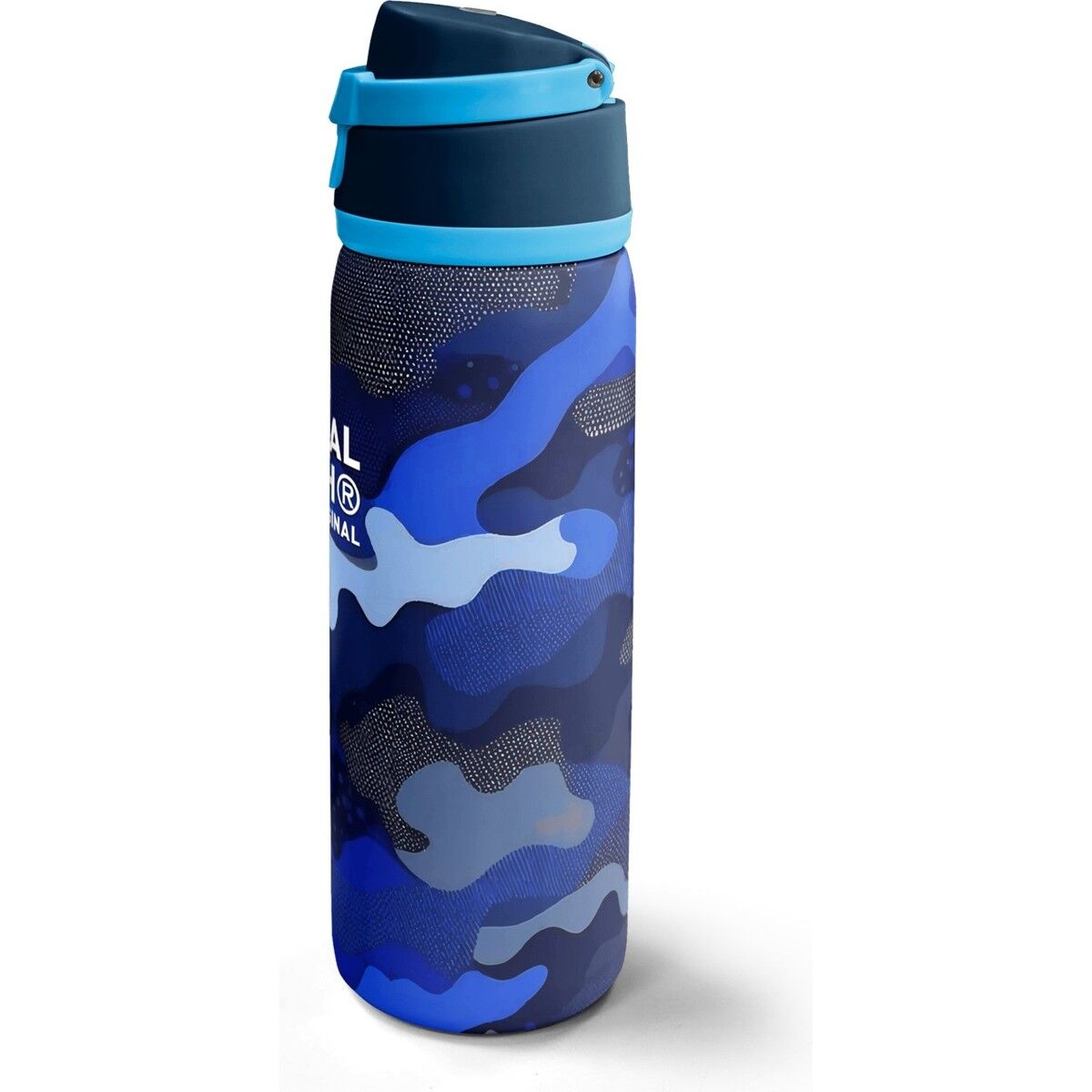 Coral High Lacivert Saks Kamuflaj Desenli Pipetli ve Direkt Içim Çelik Termos 800 ml 38549