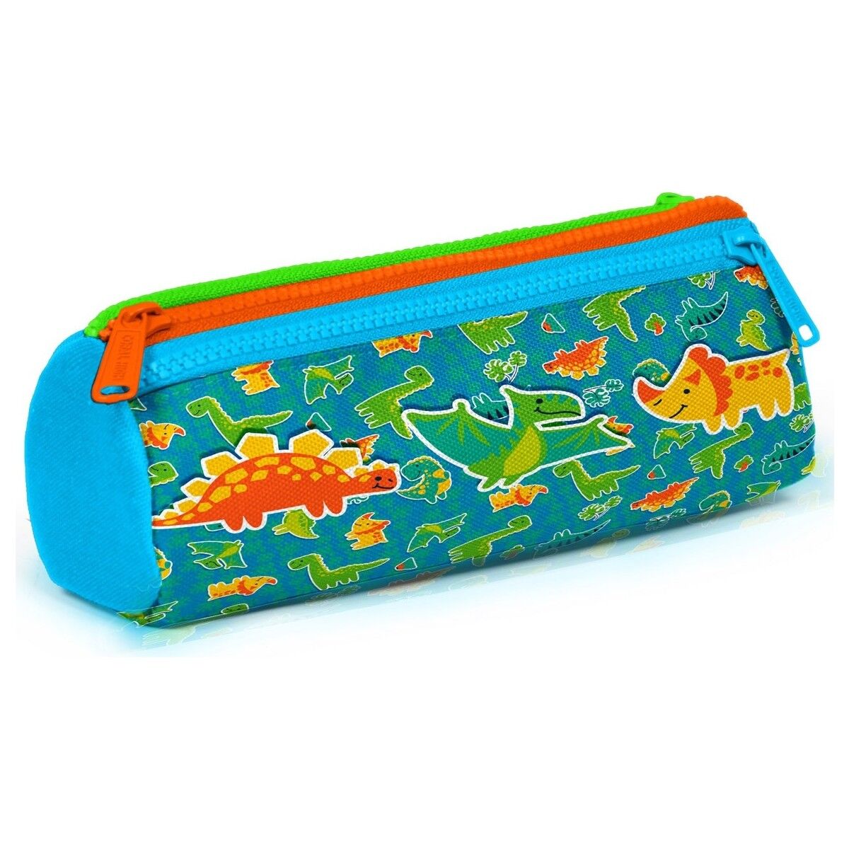 Coral High Kids Mavi Yeşil Dinozor Desenli Üç Bölmeli Kalem Çantası 22148