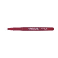 İnce Uçlu Yazı Ve Çizim Kalemi Fineliner 0.4 MM Koyu Koyu Kırmızı EK-200 12 Li (1 Paket 12 Adet)