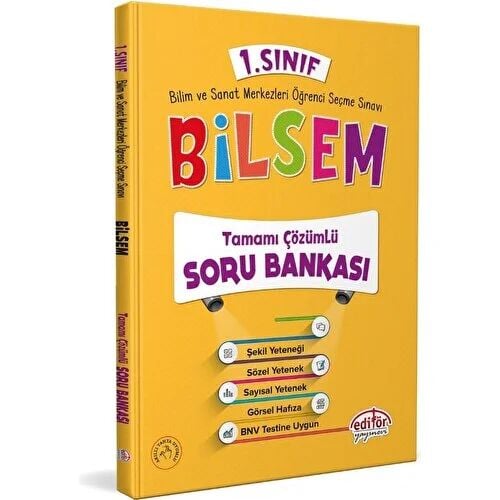 Editör 1.Sınıf Bilsem Tamamı Çözümlü Soru Bankası