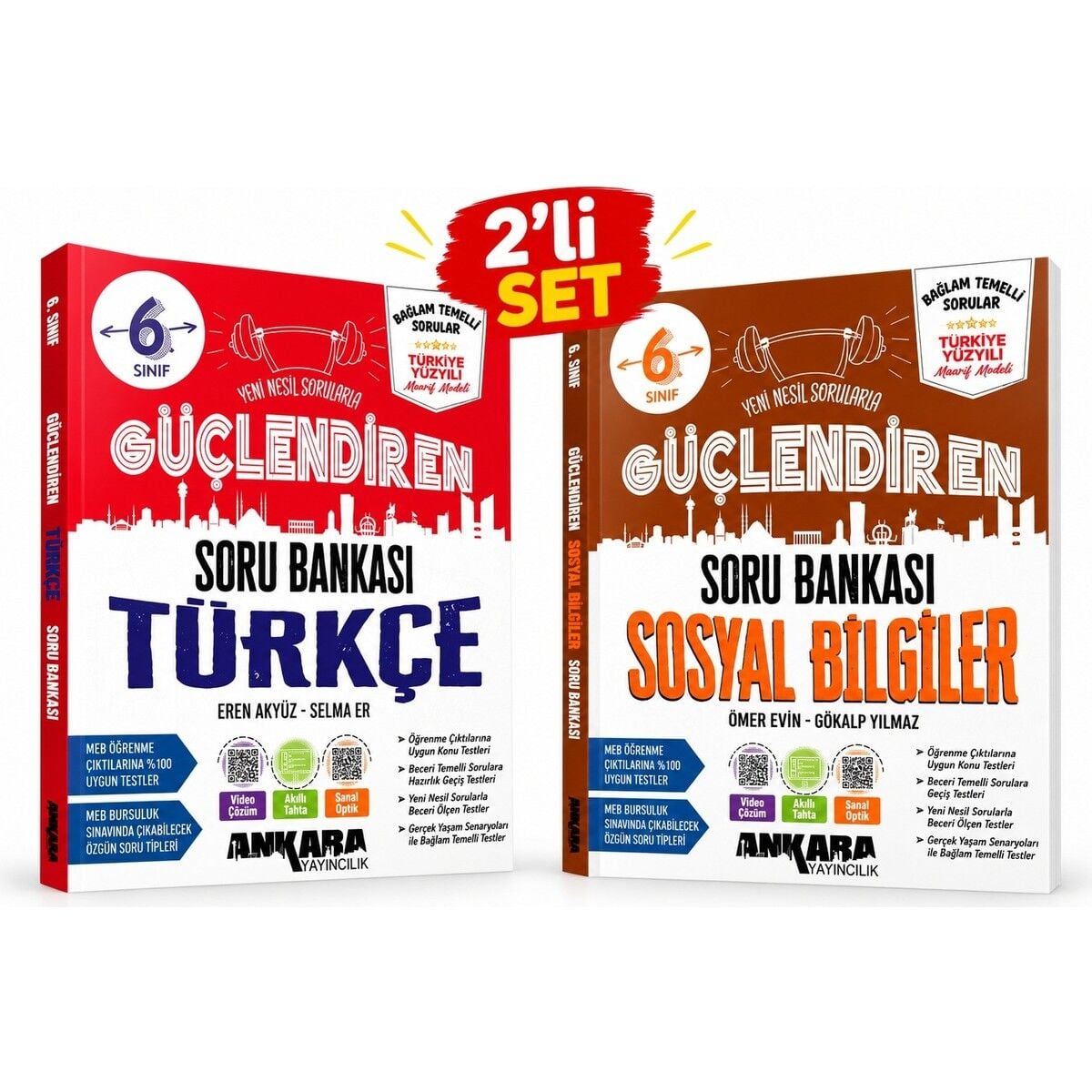 Ankara 2027 6. Sınıf Türkçe Güçlendiren Soru Bankası Maarif Model + 6. Sınıf Sosyal Güçlendiren Soru Bankası
