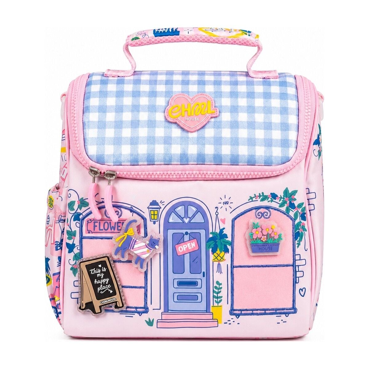 Chimola My House Blooming Cats Pembe Beslenme Çantası Tr250