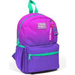 Coral High Minik Yuva Sırt Çantası Pembe Mor Renk Geçişli Iki Bölmeli 23562
