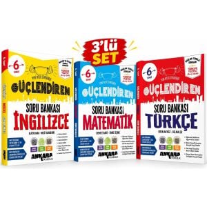 Ankara 2027 6. Sınıf Türkçe Güçlendiren Soru Bankası Maarif Model + 6. Sınıf Matematik Güçlendiren Soru Bankası + 6. Sınıf Ingilizce Güçlendiren Soru Bankası