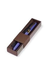 ''monaco'' Tükenmez Kalem-Mavi-0,5 Mm. Kutulu - (lila Gövde, Kahverengi Kutu)