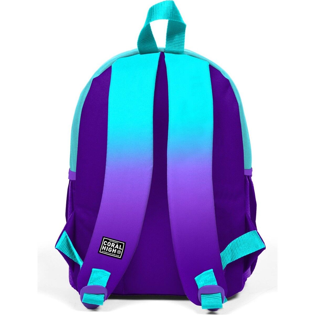 Coral High Minik Yuva Sırt Çantası Turkuaz Mor Renk Geçişli Iki Bölmeli 23563