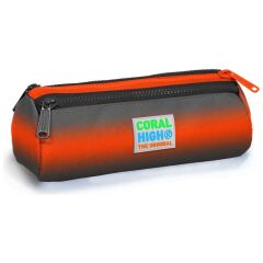 Coral High Siyah Turuncu Gradyan Üç Bölmeli Kalem Çantası 22048