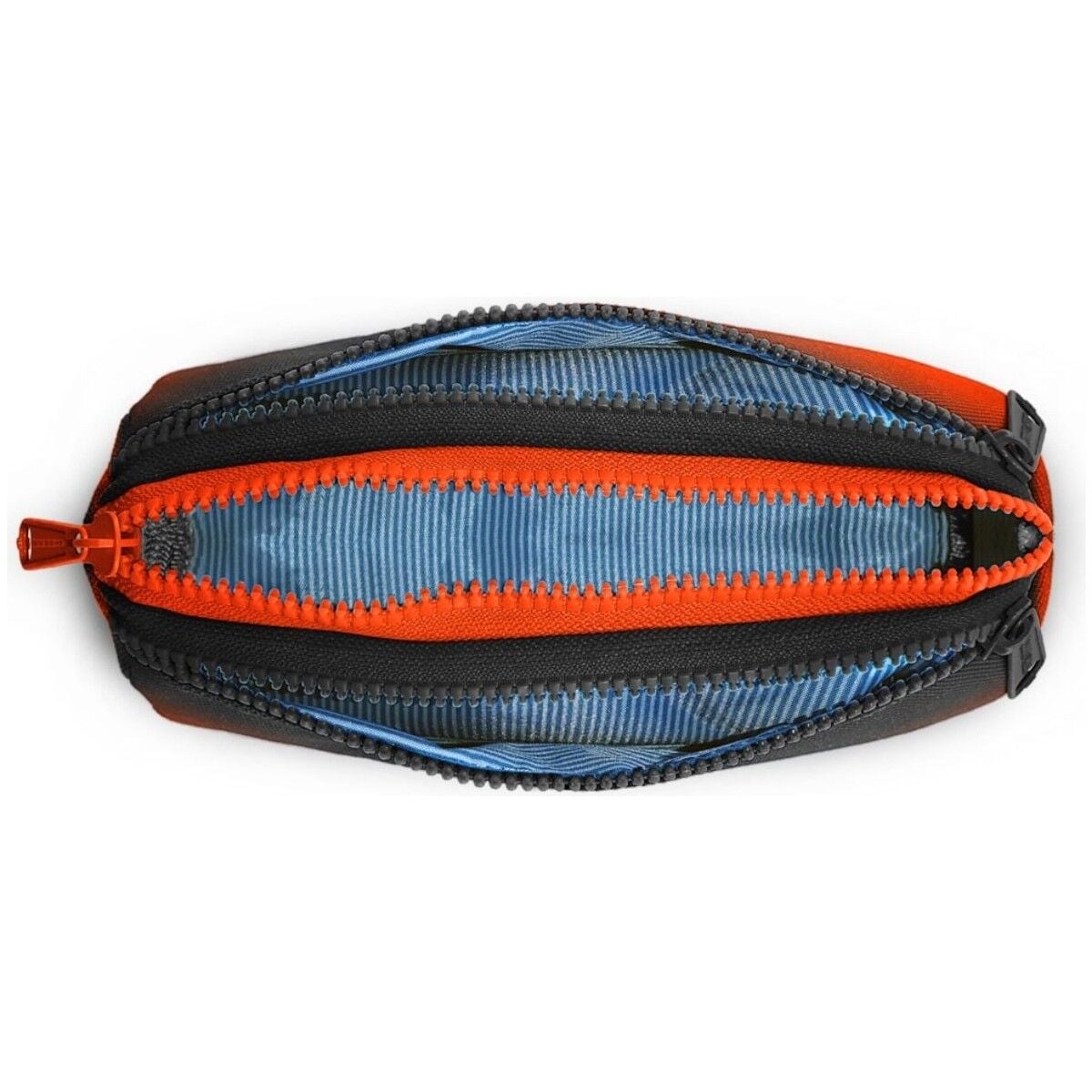 Coral High Siyah Turuncu Gradyan Üç Bölmeli Kalem Çantası 22048