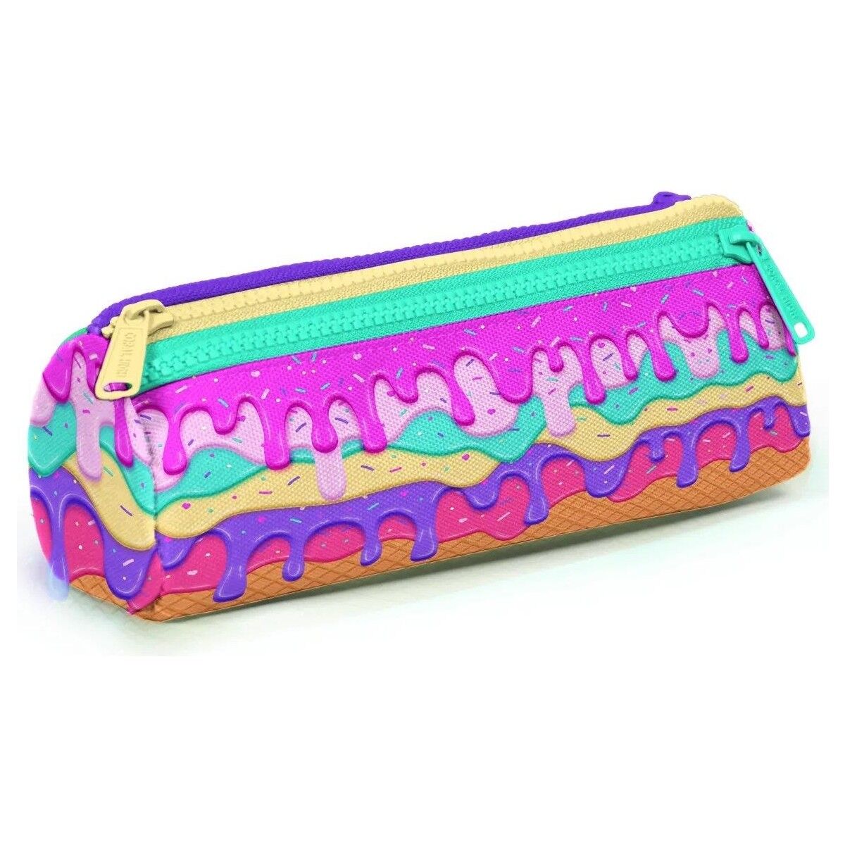 Coral High Mor Pembe Kalp Üç Bölmeli Kalem Çantası 22031