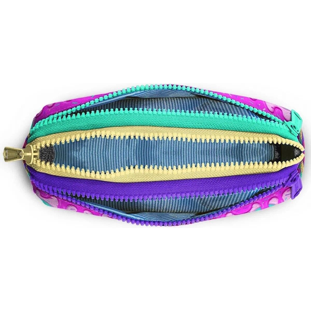 Coral High Mor Pembe Kalp Üç Bölmeli Kalem Çantası 22031