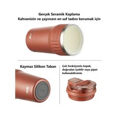 Tkk Çelik Termos Mug 630ML Kırmızı