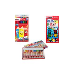 Kuru Boya Pastel Boya Sulu Boya 3'lü Boyama Seti