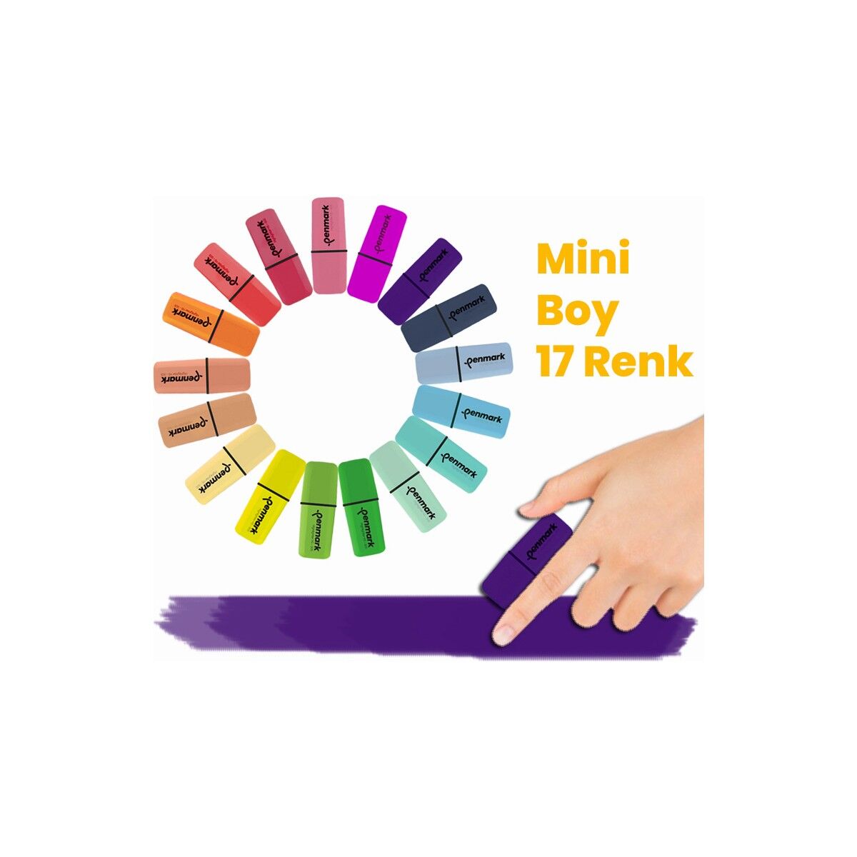 Penmark MİNİ Highlighter 17 renk