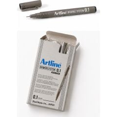 Artlıne 0.1 mm Siyah Çizim Kalemi Drawing System 235 Suya Dayanıklı Siyah Renk 12'li Paket