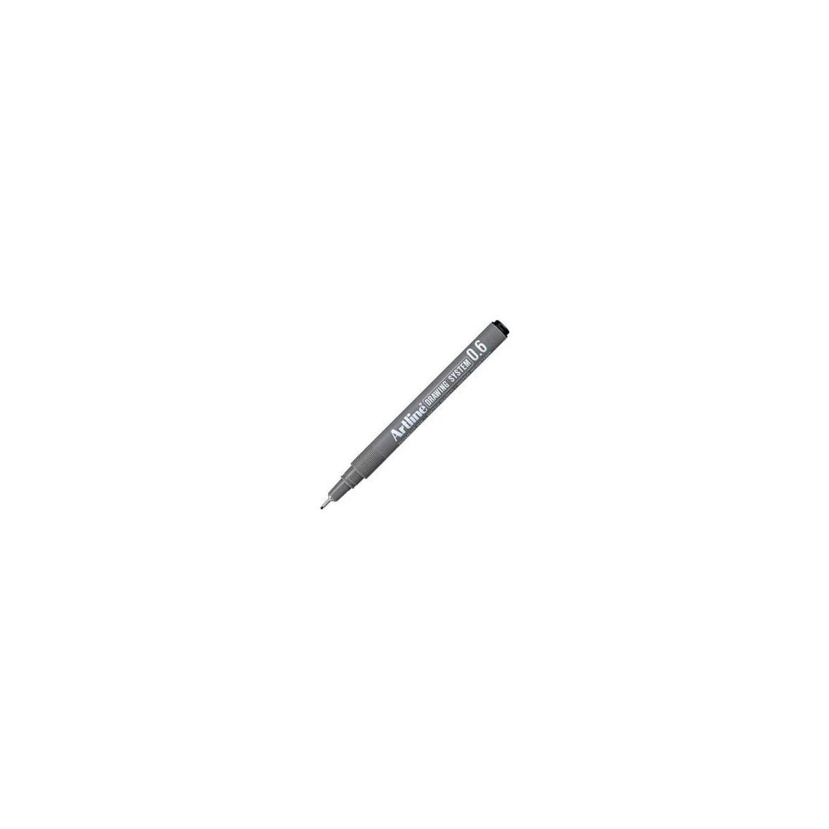 Artlıne 0.6 mm Siyah Çizim Kalemi Drawing System 236 Suya Dayanıklı Siyah Renk 12'li Paket