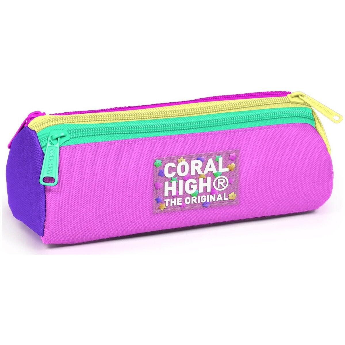 Coral High Kids Çok Renkli Üç Bölmeli Kalem Çantası 11176