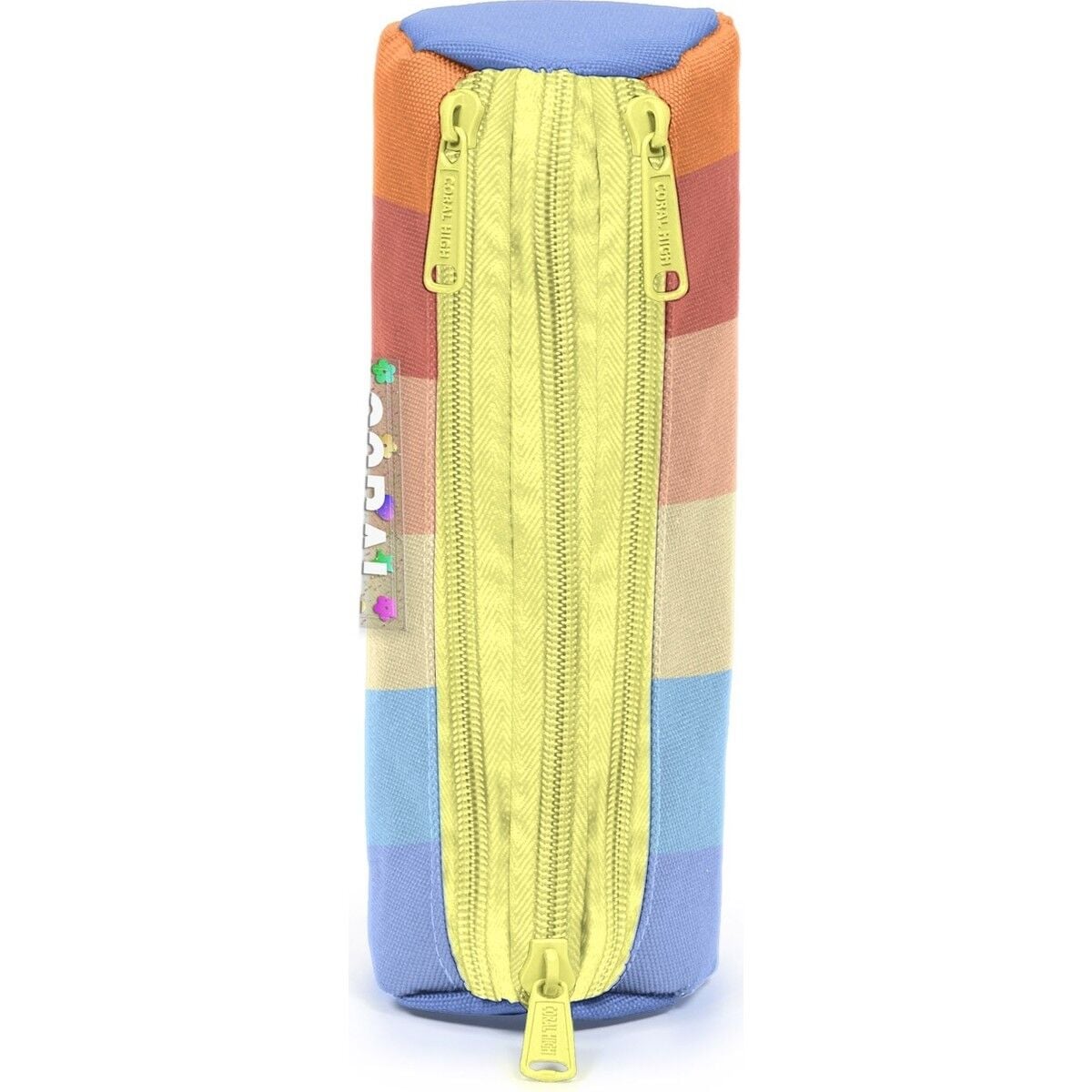 Coral High Kids Renkli Çizgili Üç Bölmeli Kalem Çantası 11180