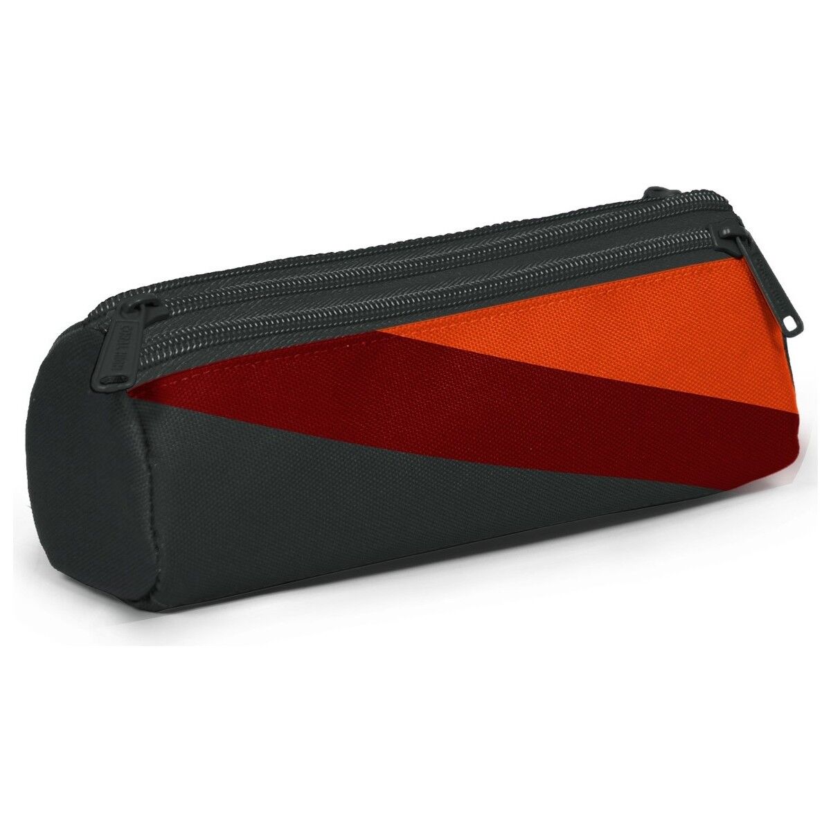 Coral High Kids Koyu Gri Turuncu Bordo Renkli Üç Bölmeli Kalem Çantası 11192