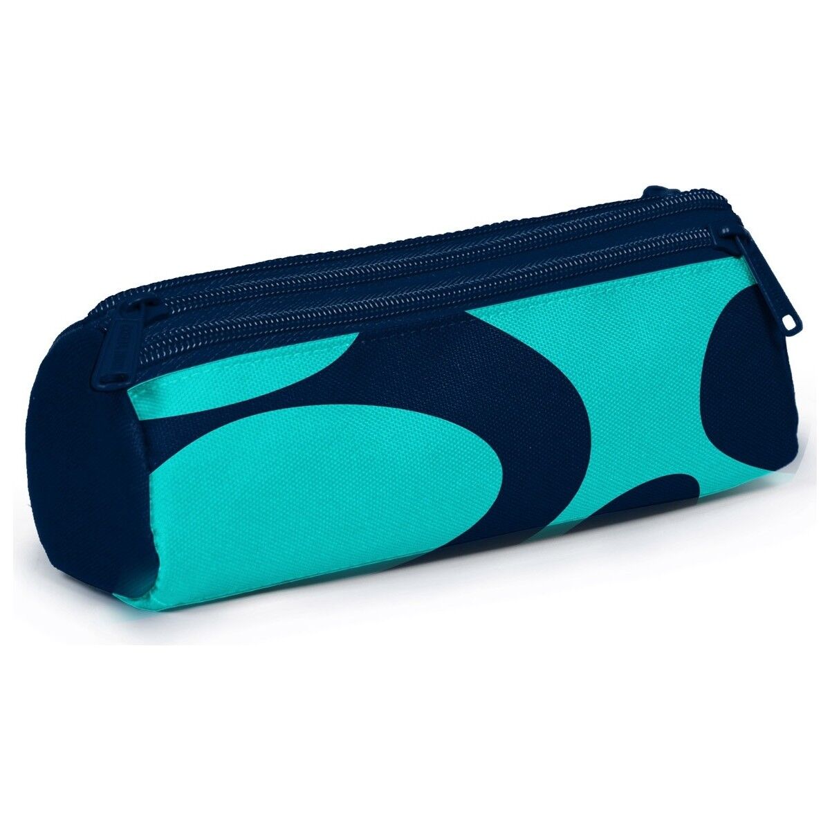 Coral High Lacivert Turkuaz Desenli Üç Bölmeli Kalem Çantası 11186