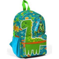 Minik Yuva Sırt Çantası Mavi Yeşil Dinozor Desenli Iki Bölmeli 23570