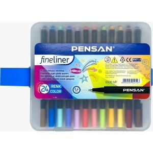 Pensan Fineliner Keçe Uç Kalem 24 Lü Pvc Kutu 6500 HP