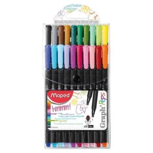 Fineliner Keçe Uç Kalem Extra Fine 0.4mm 20 Renk Askılı Paket 3154147491515