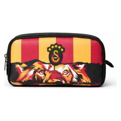 Galatasaray Lisanslı Aslan Gözü Desenli Çift Bölmeli Kalemlik 26571