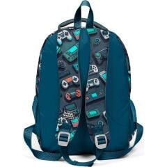 Coral High Kids Nefti Gamer Desenli Üç Bölmeli Okul Sırt Çantası 14423