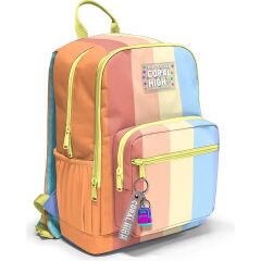 Coral High Renkli Çizgili Dört Bölmeli Okul Sırt Çantası 23680