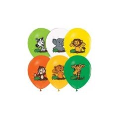 Balonevi TSF8051 4+1 Safari Baskılı Balon 8li 12 Inç