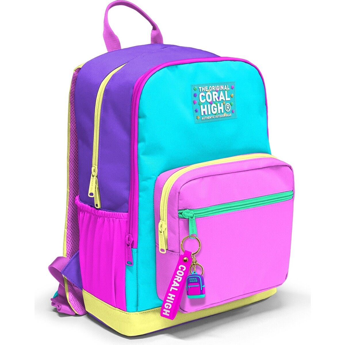 Coral High Çok Renkli Dört Bölmeli Okul Sırt Çantası 23676