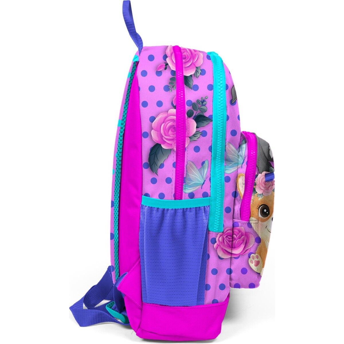 Coral High Pembe Köpek Desenli Dört Bölmeli Okul Sırt Çantası 23750