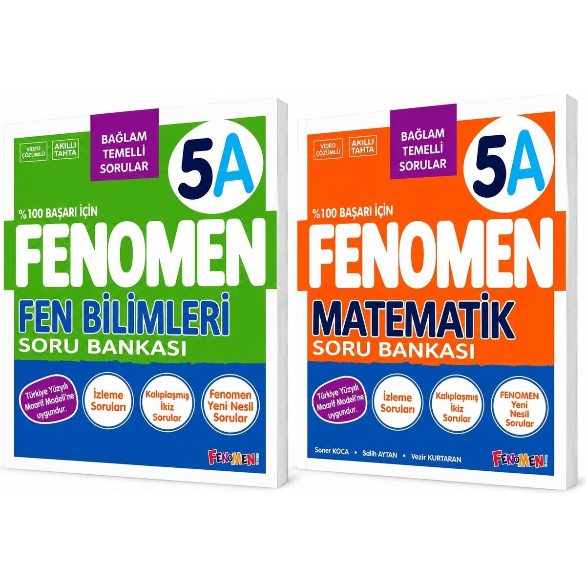 Yayıncılık 5.sınıf Matematik- A Soru Bankası + 5. Sınıf Fen Bilimleri A Fenomen Soru Bankası